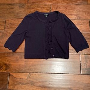 Talbots Girls blue cardigan EUC